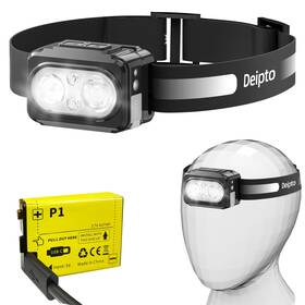 Deipto 732122188945 Led Headlamp Rechargeable 400 Lumens Head Lamp With 7 Modes For Adults And Kid
