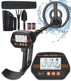 Md-4070 Detecttrek Metal Detector For Kids 8 Inch Waterproof Beach With San