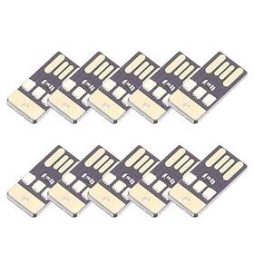 93867 Devmo 10pcs Usb Led Portable Night Light Bright Mini Keychain Small White