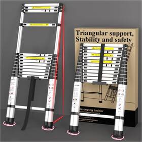 Tal38sibf1-1 Diamondforge Adjustable Retractable Telescoping Ladder Extension Telescopic Coll... Fast Ship