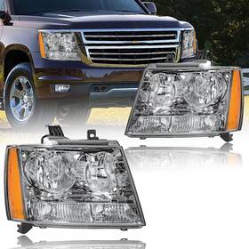 Hl-0066 Dimflux Headlight Assembly Headlights Replacement Compatible With 2007-2014 Chevy Ta