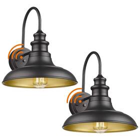 Rz004bk-2 Diyel Dusk To Dawn Sensor Outdoor Barn Light Fixture 12.3 Inch Dome Wall S