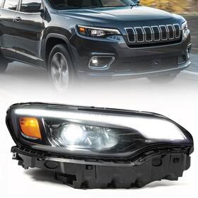 Dkmght D-jpch0002 Right Full Led Headlight Assembly Fit For Jeep Cherokee 2019-2023 Rh Oe Facto