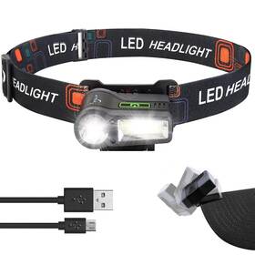 Dl-chl-001 Dlhonorv Headlamp Rechargeable Motion Sensor Cap Visor Light - 300 Lumens Led Clip On