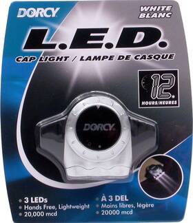 41-2105 Dorcy New 3 Led Cap Light 13 Lumens Headlight Flashlight Model