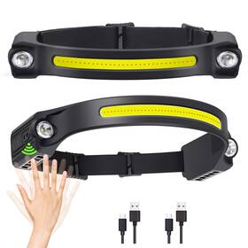 Double Rhombus 642380592883 Led Headlamp Rechargeable 2 Xpe And Cob 260 Wide Beam Headl