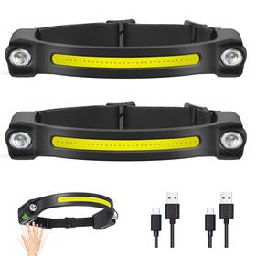 Double Rhombus 642380592890 Led Headlamp Rechargeable 2 Pack Xpe And Cob Head Lamp 260 Wide