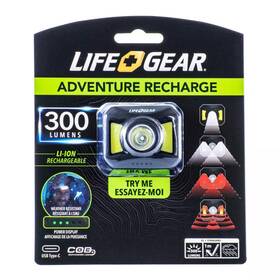 Dreamedge Shop 489751886475 Life Gear Adventure Rechargeable 300 Lumens Led Headlamp