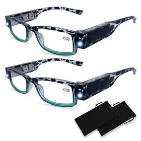 Duanmei 781454682935 Reading Glasses With Light Bright Led Readers Lighted Magnifier Nighttime Rea
