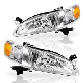 Dha404 Dwvo Headlight Assembly Compatible With 1998 1999 2000 Corolla Headlamps Repl