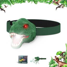 Dn02-gr Dysaim Dinosaur Headlamp For Kids Flashlight Outdoor Camping Gear Led Reading He