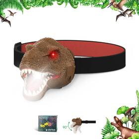 Dn03-bn Dysaim Dinosaur Headlamp For Kids Head Lamp Outdoor Camping Essentials Gear F