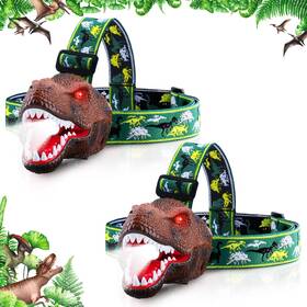 Led-dn01-bn02 Dysaim Kids Headlamp Dinosaur For Kid Led Head Lamp Camping Gear Fla