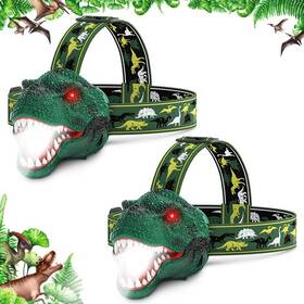 Led-dn01-gn02 Dysaim Kids Headlamp Rechargeable T-rex Dinosaur For Kid And Led Head Lamp