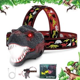 Led-dn01-gy Dysaim Kids Headlamp Dinosaur For Led Head Lamp Camping Gear Fl