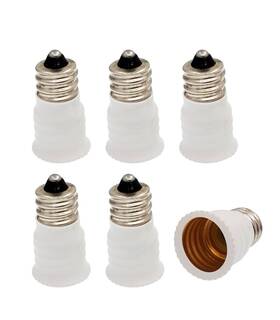 B07dcjnwf3 E-simpo 6pcs E12 To E14 Adapter Lamp Socket Holder Led Bulb Base Adapt
