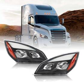 Easyinst 735179922593 Pair Led Headlights For Freightliner Cascadia 2018-2024 Replacement Headlamp