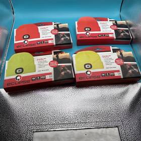 902-596 Eclipse 120 Lumens Led Light-up Beanie Hat - Yellow And Orange Lot Of 4