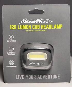 Eddie Bauer 400011469641 Headlamp 120 Lumen Cob Black New