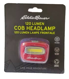 Eddie Bauer 400011469665 Headlamp 120 Lumen Cob Red Led High Low Beam Adjustable Camp Hike