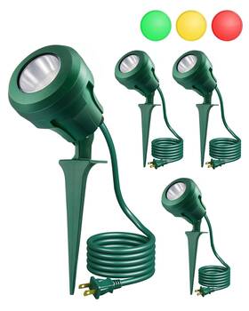 Hgsl01ef Edishine 120v Outdoor Led Spotlights 4.8w Plug In Spotlight With 3 Lenses R