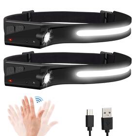 Eguku 221243559207 Headlamp Flashlight 2pack Rechargeable Led Headlamps 1200lumens 2 Cob 230 Wi