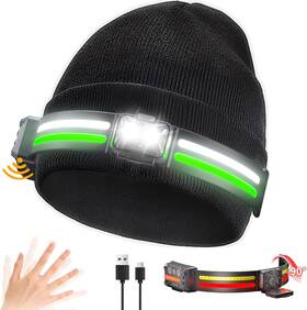 7220 Eguku Rechargeable Headlamp Beanie 1200lumens Bright With Light 260 Wi
