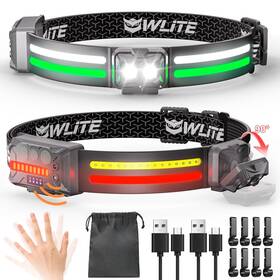Eguku 973365303793 Headlamp Flashlight 2pack Rechargeable Led Headlamps 1200lumens 2 Cob