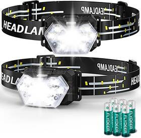 Ipx5 Eirnvop 445046041045 2000 Lumen 9 Led Headlamp 2 Pack Ultra Bright Head Lamp With 6 Modes Wate