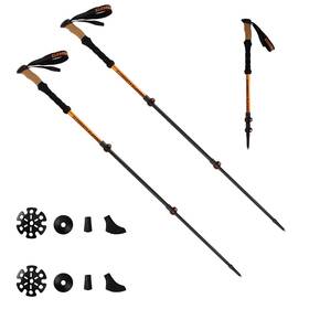 Elements Players Tptalc1 2pcs Aerospace 7075 Aluminum Collapsible Trekking Poles Shock-absorbing And Adj