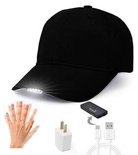 6323365 Eletina Rechargeable Baseball Cap Led Headlight With Usb Cable And Battery Suitable