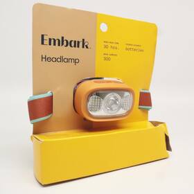 Embark 197543622728 Led Battery Operated Headlamp 300 Lumens 30hr Runtime - Orange