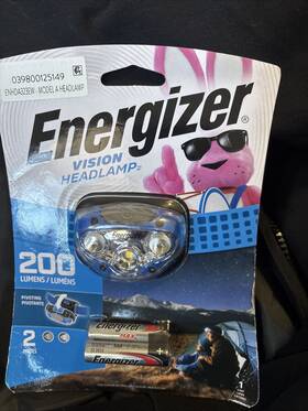 Energizer 039800125149 Vision Pivoting Headlamp With 3 Alkaline Batteries Included 2 Mode