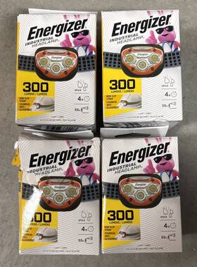 Energizer 039800134509 4x Industrial Led Headlamp 300 Lumens 4hr Run Time Red With Batteries