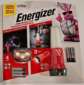 Energizer A21-009 New Led Flashlight Emergency Set Headlamp 2-in-1 Batteries
