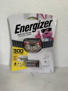 Hdb323 Energizer Industrial Red Headlamp 300 Lumens Head Strap And Batteries A1
