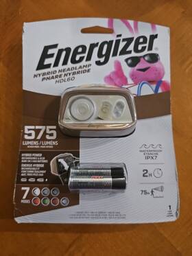 Hdl60 Energizer Hybrid Headlamp Phare Waterproof 575 Lumens 7 Modes 75m