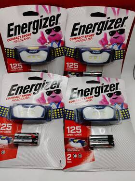 Lp00381 Energizer Lot Of 4 New Compact Sport Headlamps Aaa Batt.s Included 125 Lumens