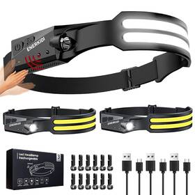 Enerkidi 752755823723 3 Packs 2 Led Headlamp Rechargeable Headlamps For Adults 7 Modes Head Light