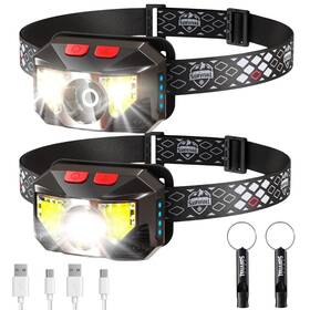 Epic Survival 060816060464 Head Lights For Forehead 1200 Lumens Flashlight 6 Lighting Modes Lamps