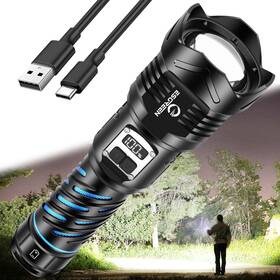 Ed0550 Esgreen Super Bright Rechargeable Flashlights High Brightness 3000 Lumens Po