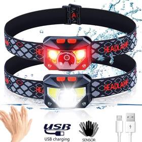 Sl03 Esmarter 8 Mode Led Headlamp Motion Sensor Cob Headlight Powerful Torch Camping