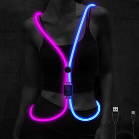 2559 Esonstyle Led Reflective Vest Rechargeable Running Light For Runners High Visibility Sa