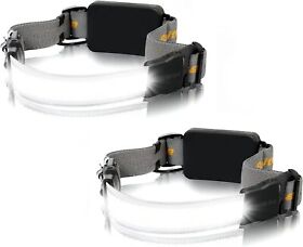 Ever Brite 2 Pack Broadbeam Led Headlamp Aaa Alkaline Battery Powered 500 Lumens