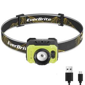 021075 Everbrite Rechargeable Zoomable 600 Lumen Headlamp 4 Modes Headlight Floodlights
