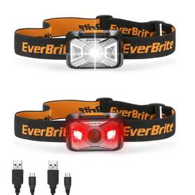 Everbrite 820909772309 Headlamps Rechargeable With Red Light - Outdoor Led Flashlight Head Lamps Wa