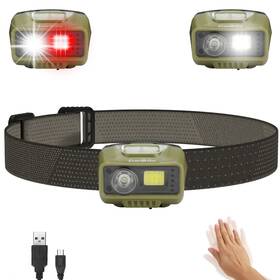Everbrite 820909775829 Rechargeable Headlamp Led Bright Motion Sensor Head Lamp Flashlight With 9 M