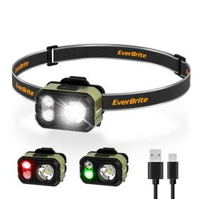 E021078ae Everbrite Rechargeable Led Headlamp Only 1.59 Oz Ultra-light With Hat Clip Ip67 Water
