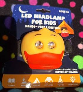 Evriholder 05/30 08/30 Led Headlamp For Kids Hands Free Lighting Duck Character 2aa Batteries Not Incl
