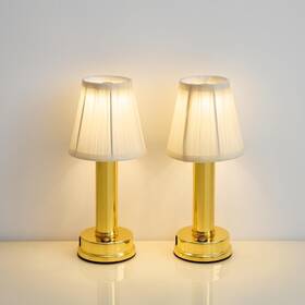 0085-2g Eypid 3w Led Cordless Lamp 2000mah Battery Operated Lamps 3 Level Brightness Gold T